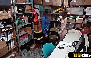 Pretty teen thief chick gets rough fucked from behind