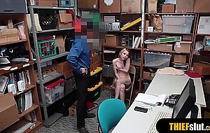 Pretty teen thief chick gets rough fucked from behind