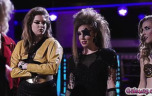 Rockstars teens test who fucks the best and took turns eating each other