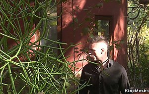 Debt collector fucks tied blonde babe