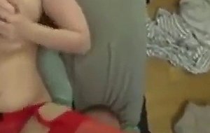 Redhead teen in lingerie 