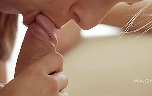 Sucking a young girl's tits and then anal fucking