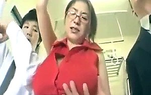 Jap busty in the train