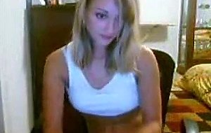 Cute college blonde entices you with her sweet boot