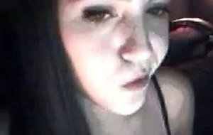 Cute girl chatting and showing her tits