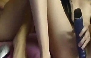 Two room mates have fun on webcam