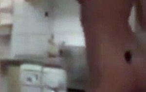 Horny blonde milf masturbating