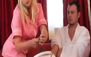Naughty young nurse work practice