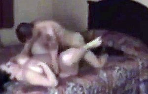 Bbw fucked on bed wearing heels