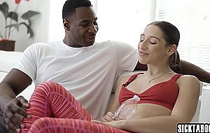Horny big ass teen likes big black dick and she took it