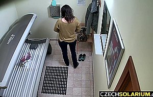 Brunette mother secretly masturbating