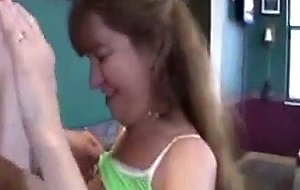 Mature cock eater on knees