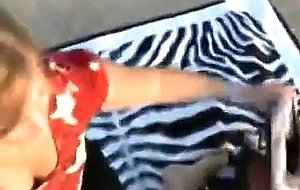 Hot blonde teen beach bj