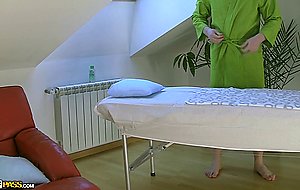 Sassy brunette dares to have honey massage sex aruna