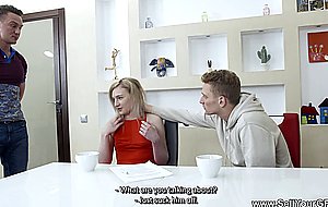 Sell your gf lizi smoke blonde fucked for dress loan