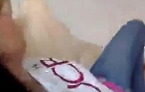 Cute girlfriend sucking dick at home