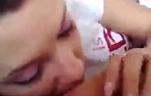 Cute girlfriend sucking dick at home