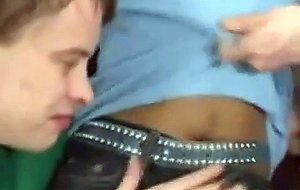 Amateur threesome at bedroom in my house