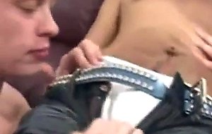 Amateur threesome at bedroom in my house