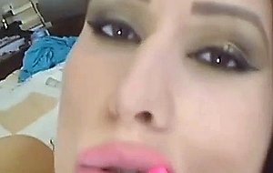 Sexy honey latina brunette girl plays