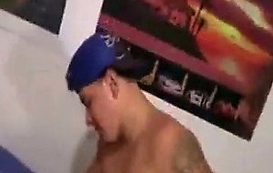 Blonde slut has sex with college guys