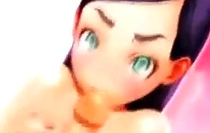 Cute 3d animated hentai tittyfucked