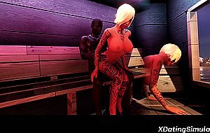 3D blonde gets BBC sex doggystyle