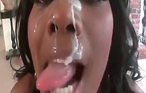 Ebony pov deepthroat action