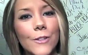 Petite teen at glory hole