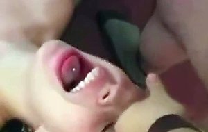 Frat party cumshot facial