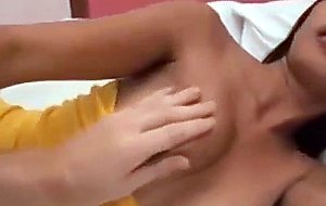 Asian babe gets creampied 