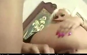 Mature busty blonde babe in bed gets her honey wet pussy fucked intense
