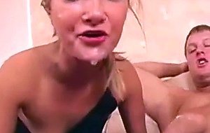 Blonde throat fucking 