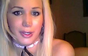 Cute teen blonde tranny on cam