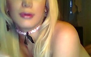Cute teen blonde tranny on cam
