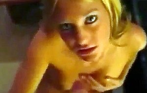 Blond College Girl Sucks His Cock