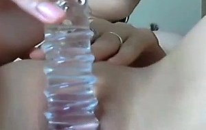 Cute coed teen masturbating