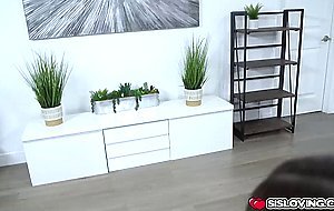 Stepbrother lets his stepsister takes his cock into her filthy mouth
