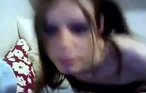 Amateur teen tranny wanking her dick
