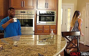 Strict black stepdad banged amazing stepdaughter with big boobs Ella Reese