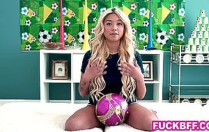 Soccer game for dumb teen blonde BFFs where they lose a big bet