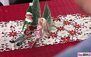 Stepbro fucked teens Andi Rose and sexy Scarlet Skies for the Christmas