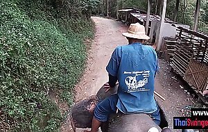Rounded ass Asian teen got fucked so hard from the back after hot blowjob