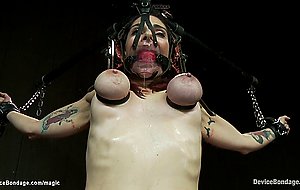 Huge boobs redhead tormented in dungeon
