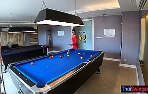 Pool game and hardcore pussy fucking with horny big ass Asian teen slut