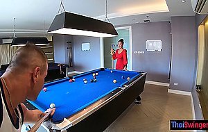 Pool game and hardcore pussy fucking with horny big ass Asian teen slut