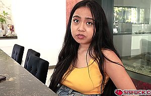 Luna eagerly sucks stepbro Alex Jetts big hard cock