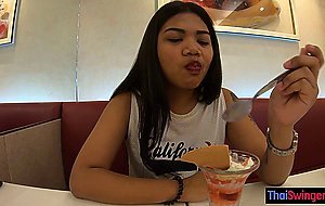 Sweet big ass Asian teen sucking guys big candy before rough doggystyle