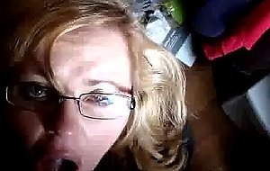 tattoed milf giving head and cum