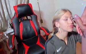 Hot amateur blonde gets her pussy and throat pounded hard live at sexycamx